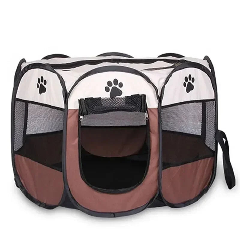 Portable Foldable Pet Tent Kennel Octagonal Fence Puppy Shelter Easy To Use Outdoor Easy Operation Large Dog Cages Cat Fences PawPrint Treasures
