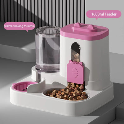 Pet Large-Capacity Feeder Integrated Automatic Water Dispenser Cat Food Bowl Dog Feeding Bowl Cat Bowl Dog Bowl Pet Supplies