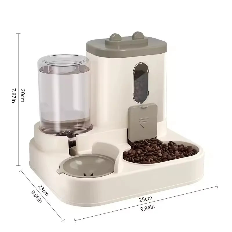 Pet Large-Capacity Feeder Integrated Automatic Water Dispenser Cat Food Bowl Dog Feeding Bowl Cat Bowl Dog Bowl Pet Supplies
