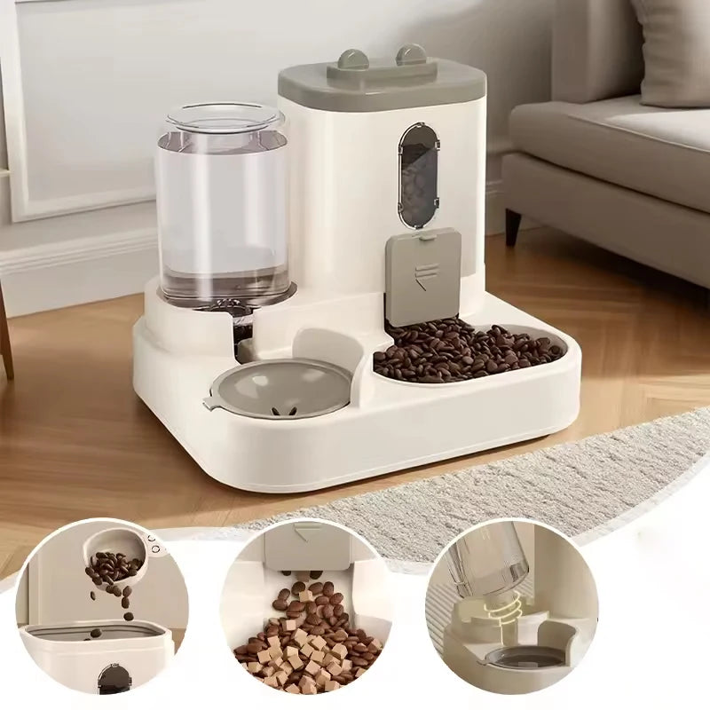 Pet Large-Capacity Feeder Integrated Automatic Water Dispenser Cat Food Bowl Dog Feeding Bowl Cat Bowl Dog Bowl Pet Supplies