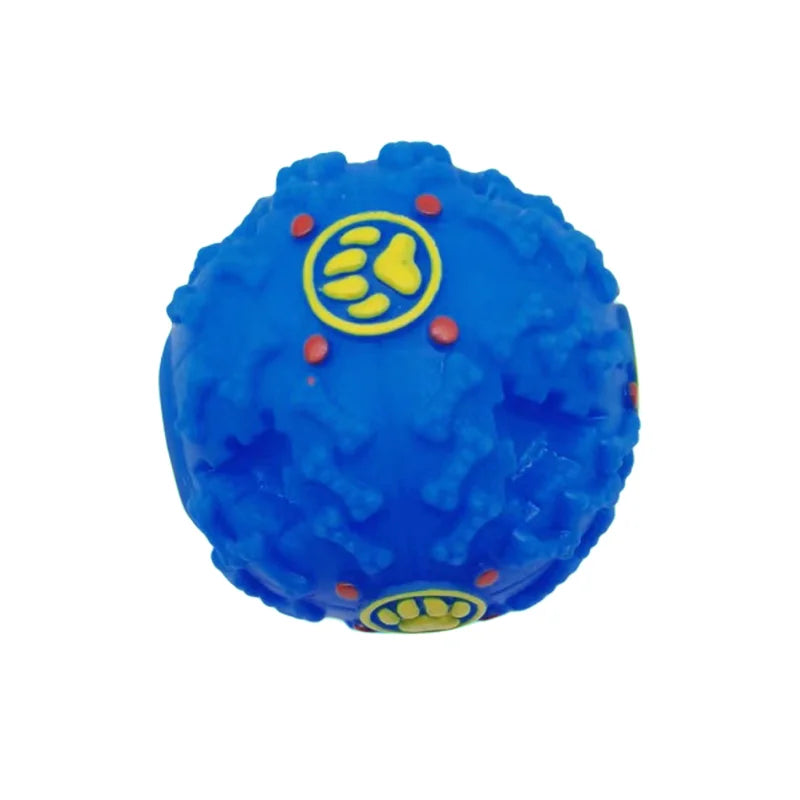 Pet Treat Dispenser Ball Toy, Squeaky Dog Chew Toy Ball, Dog Snack Dispenser Teething Training Tool, 1PC