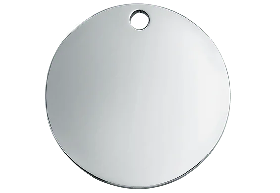 Stainless Steel Dog Id Tag Personalized Engraved Double Sided Pet Name Tag Circle Bone
