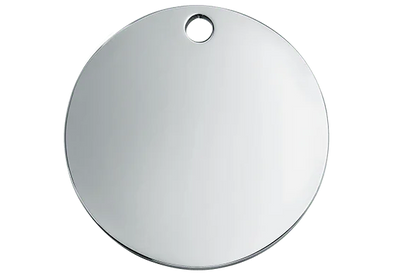 Stainless Steel Dog Id Tag Personalized Engraved Double Sided Pet Name Tag Circle Bone