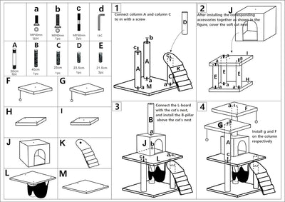 Cat Tree Tower，Cat Condo with Sisal Scratching Post,Activity Centre Cat Climbing Tree with Cat House Grey 120cm