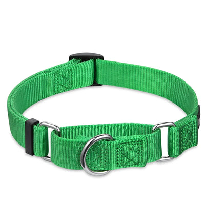 Nylon Dog Training Collar Adjustable Martingale Collars Dog Pulling Walking Collar For Medium Large And Small Dogs HY116 Perro