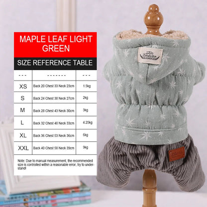 Warm Pet Clothing For Dog Clothes For Small Dog Coat Jacket Puppy Winter Pet Clothes For Dogs Costume Vest Apparel Teddy PawPrint Treasures