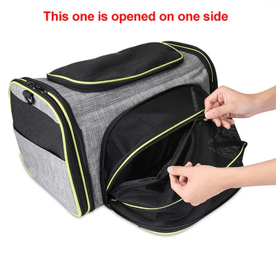 Pet Carriers Four Sides Expanded Dog Carriers Pet Car Travel Bag Expandable Pet Cat Puppy Dog Bag Slings Tote For Small Animals