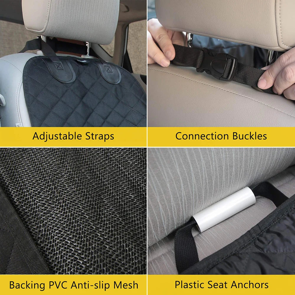 Dog Car Seat Covers 100% Waterproof Pet Cats Carrier Mat Seat Cover for Cars Trucks and SUV Front Seat Dog Accessories PawPrint Treasures