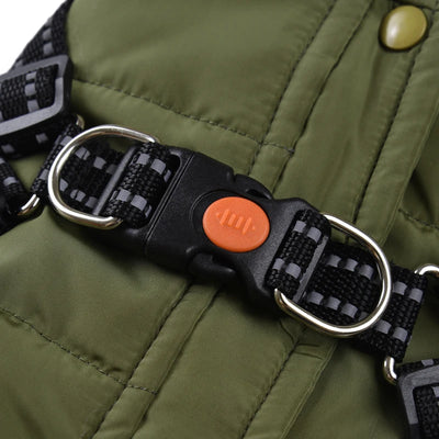 Winter Dog Clothes For Small Dogs Warm Puppy Pet Vest Jacket With Harness Reflective Adjustable Dog Coat Chihuahua Clothing