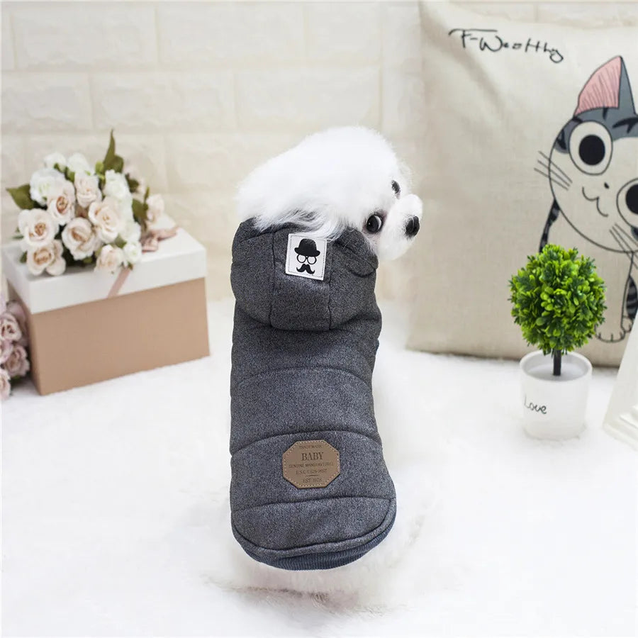 Warm Pets Dog Clothes Cotton Russia Winter Thicken Jacket Coat Costumes Hoodies Clothes for Small Puppy Dogs Clothing XXL Cheap PawPrint Treasures