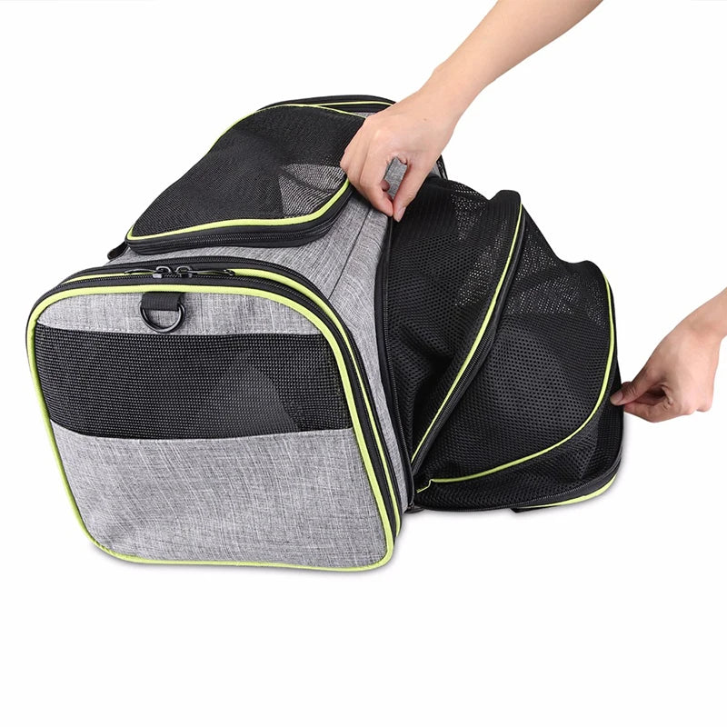 Pet Carriers Four Sides Expanded Dog Carriers Pet Car Travel Bag Expandable Pet Cat Puppy Dog Bag Slings Tote For Small Animals