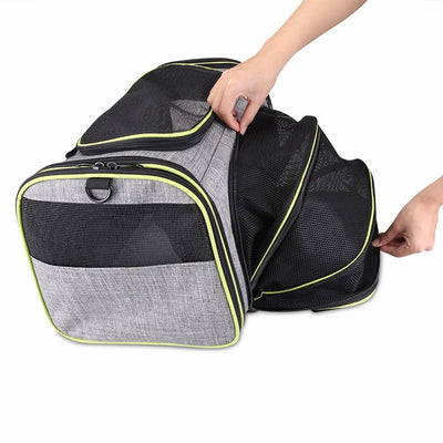 Pet Carriers Four Sides Expanded Dog Carriers Pet Car Travel Bag Expandable Pet Cat Puppy Dog Bag Slings Tote For Small Animals