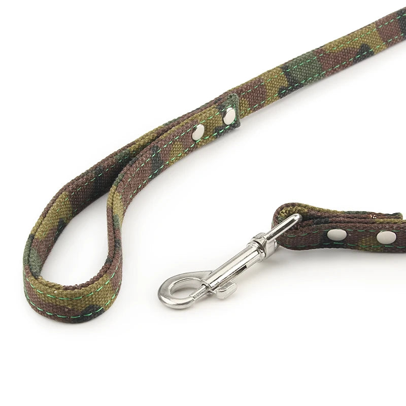 Pet Leashes Cat Outdoor Supplies Camouflage Canvas Dog Leashes Green Dog Leash For Puppy