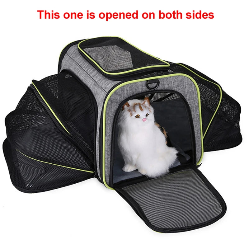 Pet Carriers Four Sides Expanded Dog Carriers Pet Car Travel Bag Expandable Pet Cat Puppy Dog Bag Slings Tote For Small Animals