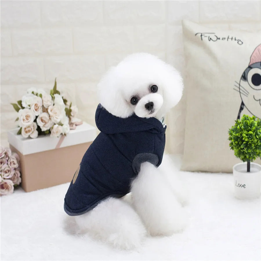 Warm Pets Dog Clothes Cotton Russia Winter Thicken Jacket Coat Costumes Hoodies Clothes for Small Puppy Dogs Clothing XXL Cheap PawPrint Treasures