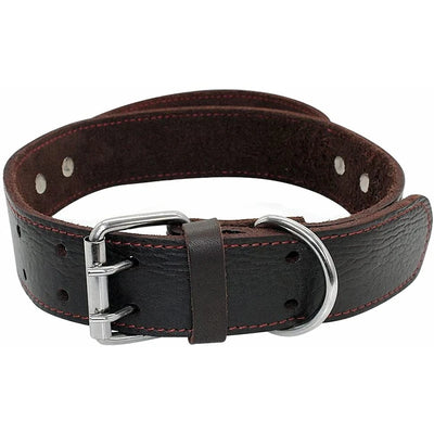 Benepaw Sturdy Genuine Leather Dog Collar Conrol Handle Fashion Durable Heavy Duty Pet Training Collar For Medium Large Dogs