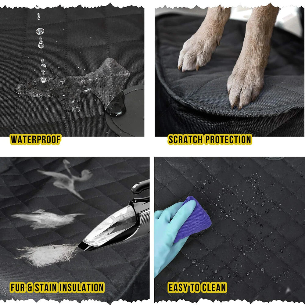 Dog Car Seat Covers 100% Waterproof Pet Cats Carrier Mat Seat Cover for Cars Trucks and SUV Front Seat Dog Accessories PawPrint Treasures
