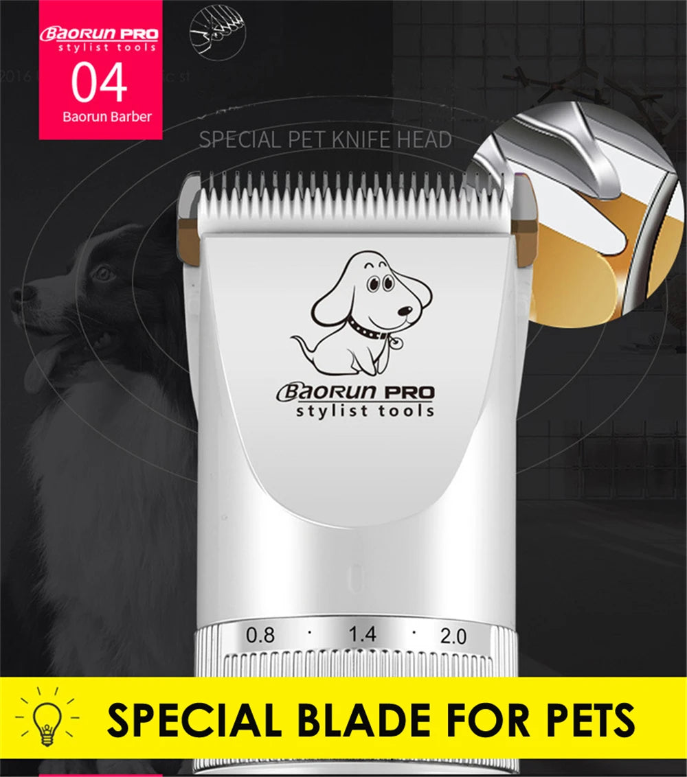BaoRun P9 Dog HairClipper Professional LCD Screen Pet Cat Clippers Electric Grooming Trimmer Rechargeable Haircut Machine Animal