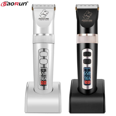 BaoRun P9 Dog HairClipper Professional LCD Screen Pet Cat Clippers Electric Grooming Trimmer Rechargeable Haircut Machine Animal