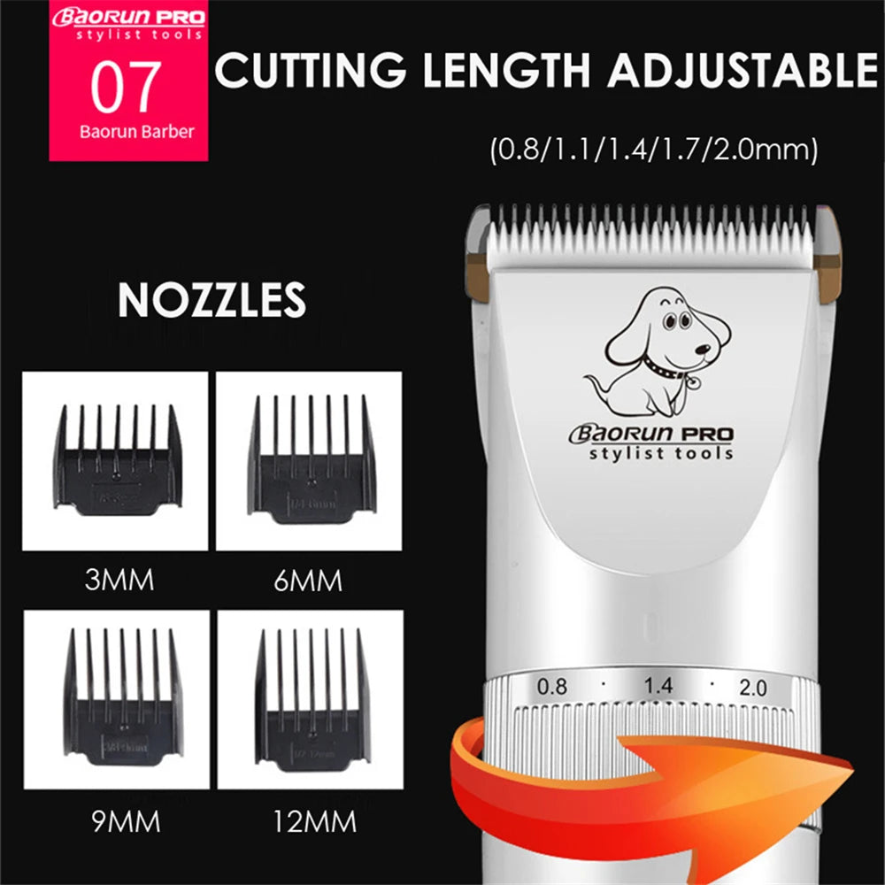 BaoRun P9 Dog HairClipper Professional LCD Screen Pet Cat Clippers Electric Grooming Trimmer Rechargeable Haircut Machine Animal