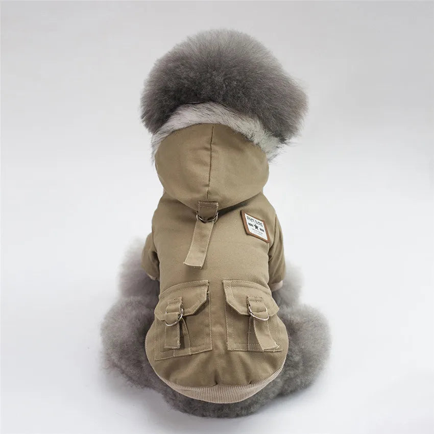 Warm Pets Dog Clothes Cotton Russia Winter Thicken Jacket Coat Costumes Hoodies Clothes for Small Puppy Dogs Clothing XXL Cheap PawPrint Treasures