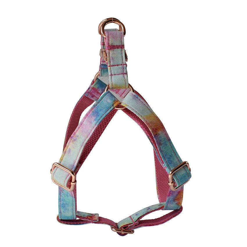 Dog Harness Custom Engraved Straps Printed Pet ID Harness Adjustable Necklace for Small Medium Puppy Teddy Bulldog