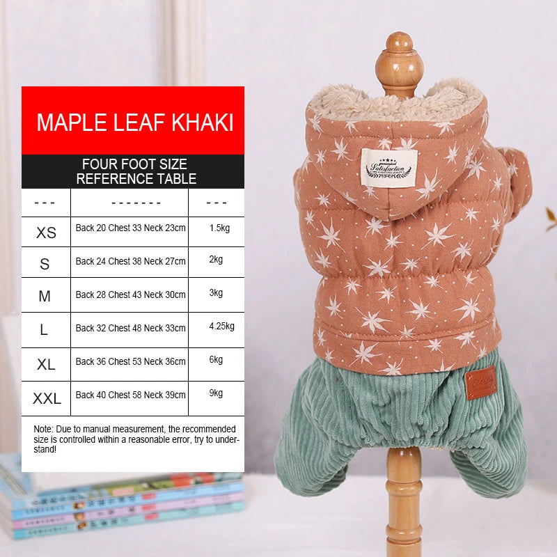 Warm Pet Clothing For Dog Clothes For Small Dog Coat Jacket Puppy Winter Pet Clothes For Dogs Costume Vest Apparel Teddy PawPrint Treasures