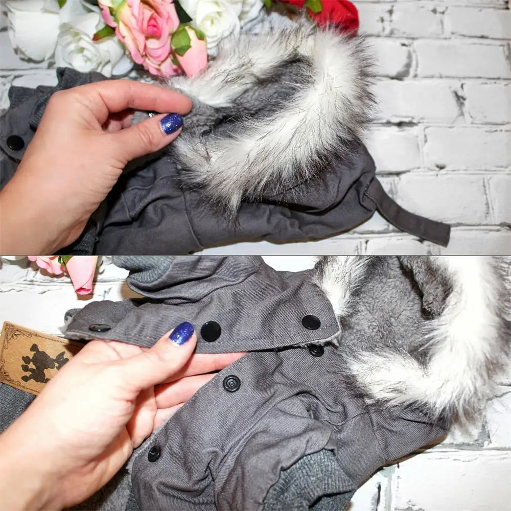 Warm Pets Dog Clothes Cotton Russia Winter Thicken Jacket Coat Costumes Hoodies Clothes for Small Puppy Dogs Clothing XXL Cheap PawPrint Treasures