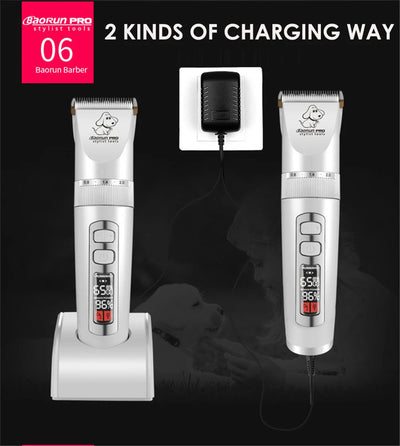 BaoRun P9 Dog HairClipper Professional LCD Screen Pet Cat Clippers Electric Grooming Trimmer Rechargeable Haircut Machine Animal