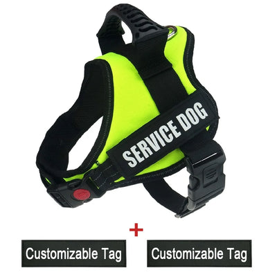 Reflective Nylon Pet Dog Harness All Weather Service Dog Vest Padded Adjustable Safety Vehicular Lead For large medium small Dog