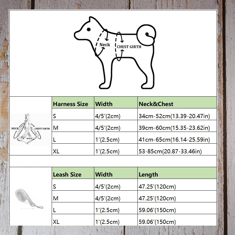 Dog Harness Custom Engraved Straps Printed Pet ID Harness Adjustable Necklace for Small Medium Puppy Teddy Bulldog