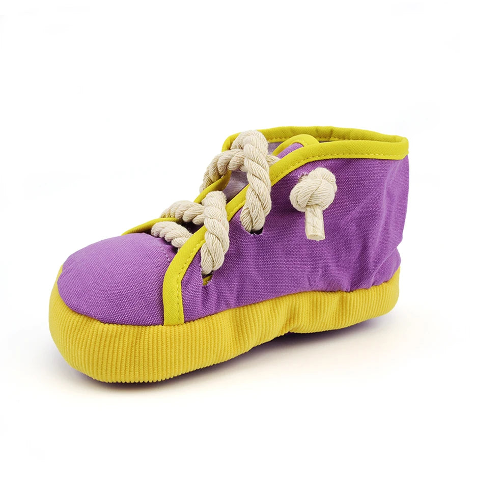 Bite Resistant Shoes Pet Toy Cats Squeak Bite-resistant Clean Teeth Rope Chew Dog Toy For Puppy