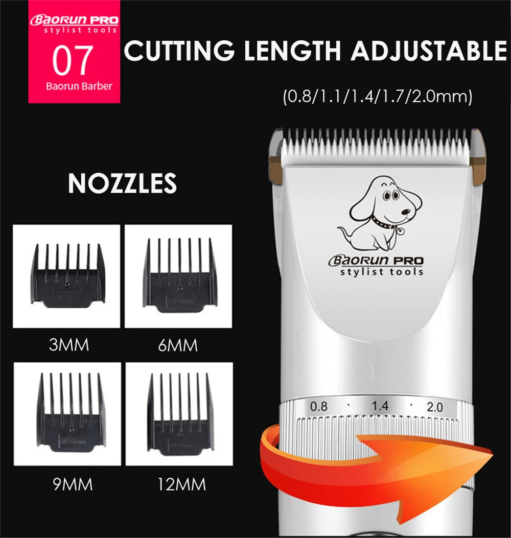 BaoRun P9 Dog HairClipper Professional LCD Screen Pet Cat Clippers Electric Grooming Trimmer Rechargeable Haircut Machine Animal