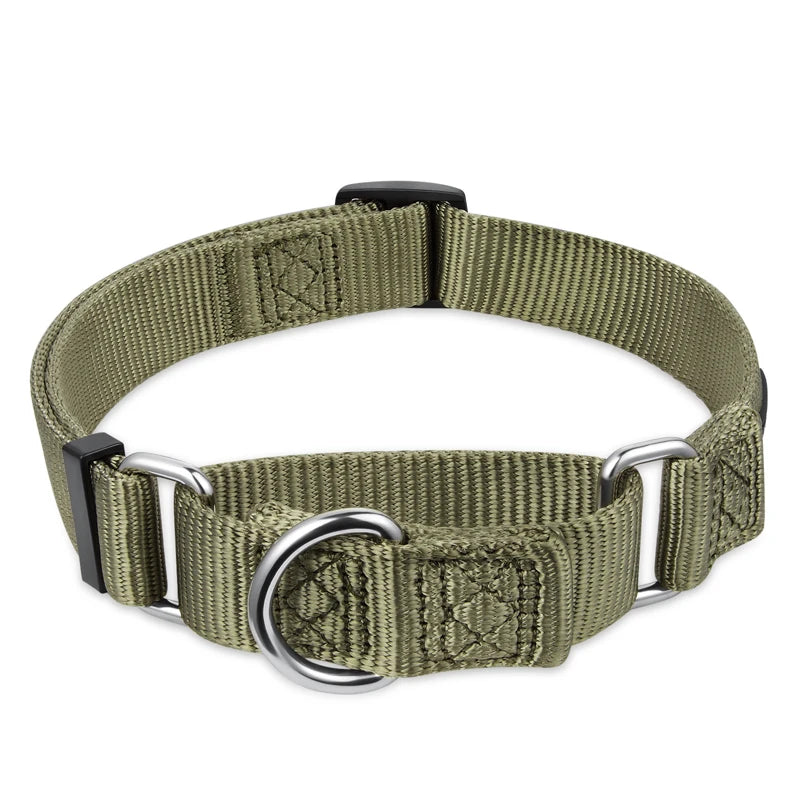 Nylon Dog Training Collar Adjustable Martingale Collars Dog Pulling Walking Collar For Medium Large And Small Dogs HY116 Perro