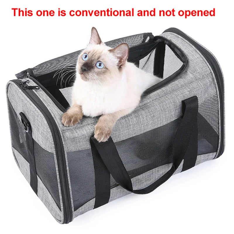 Pet Carriers Four Sides Expanded Dog Carriers Pet Car Travel Bag Expandable Pet Cat Puppy Dog Bag Slings Tote For Small Animals