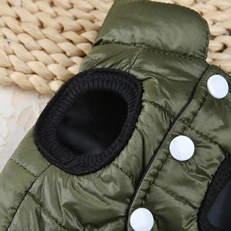 Pet Dog Padded Vest Jacket Warm Clothes Puppy Pet Clothes Winter Sleeveless Coat Clothing For Dogs Costume Vest Apparel PawPrint Treasures