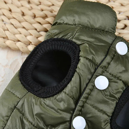 Pet Dog Padded Vest Jacket Warm Clothes Puppy Pet Clothes Winter Sleeveless Coat Clothing For Dogs Costume Vest Apparel PawPrint Treasures
