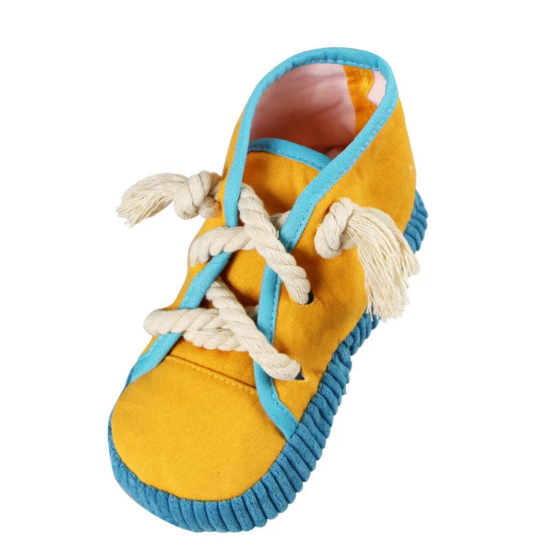 Bite Resistant Shoes Pet Toy Cats Squeak Bite-resistant Clean Teeth Rope Chew Dog Toy For Puppy