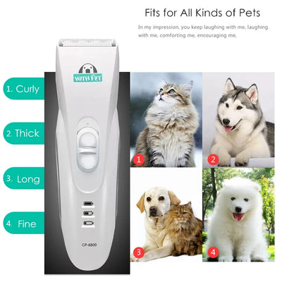 Electrical Pet Dog Hair Trimmers Professional Clippers Grooming Tool Rechargeable Cat Shavers Hair Cutter Dog Haircut CP6800