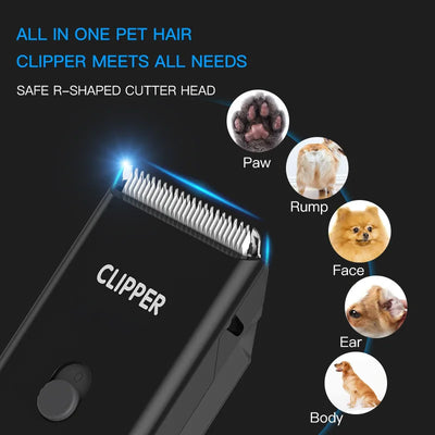Small Dog Hair Clipper USB Rechargeable Pets Trimmer Cat Shaver Cutting Machine Puppy Carving Grooming Haircut Kit Low Noice