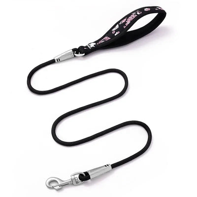 Truelove-Floral Printing Pet Leash Neoprene-Padded Handle Leash Small Medium Dog Safety Enjoyable Walking Experience TLL25761