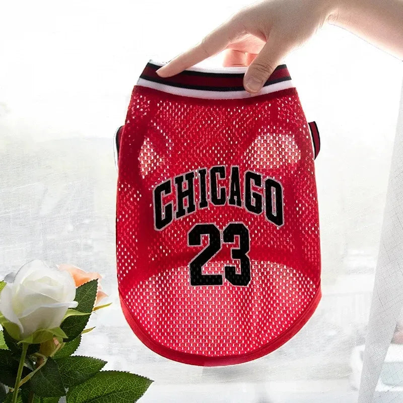 Dog Basketball Jersey Summer Pet Clothes Mesh Breathable Sport Vest Puppy T Shirt Cat Dog Costume For Small Medium Dogs Cats
