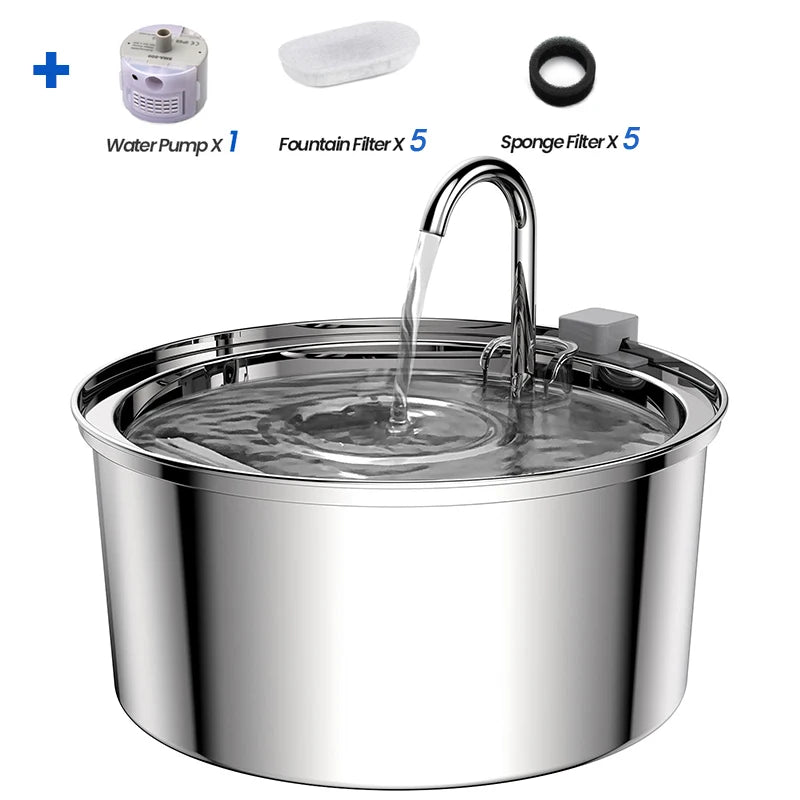 Automatic Cat Water Fountain,Intelligent Pet Water Dispenser With Filter,Drinking Fountain For Cats Dogs,Ultra Quiet Water Pump