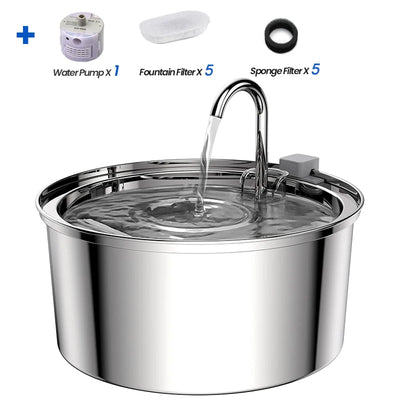 Automatic Cat Water Fountain,Intelligent Pet Water Dispenser With Filter,Drinking Fountain For Cats Dogs,Ultra Quiet Water Pump