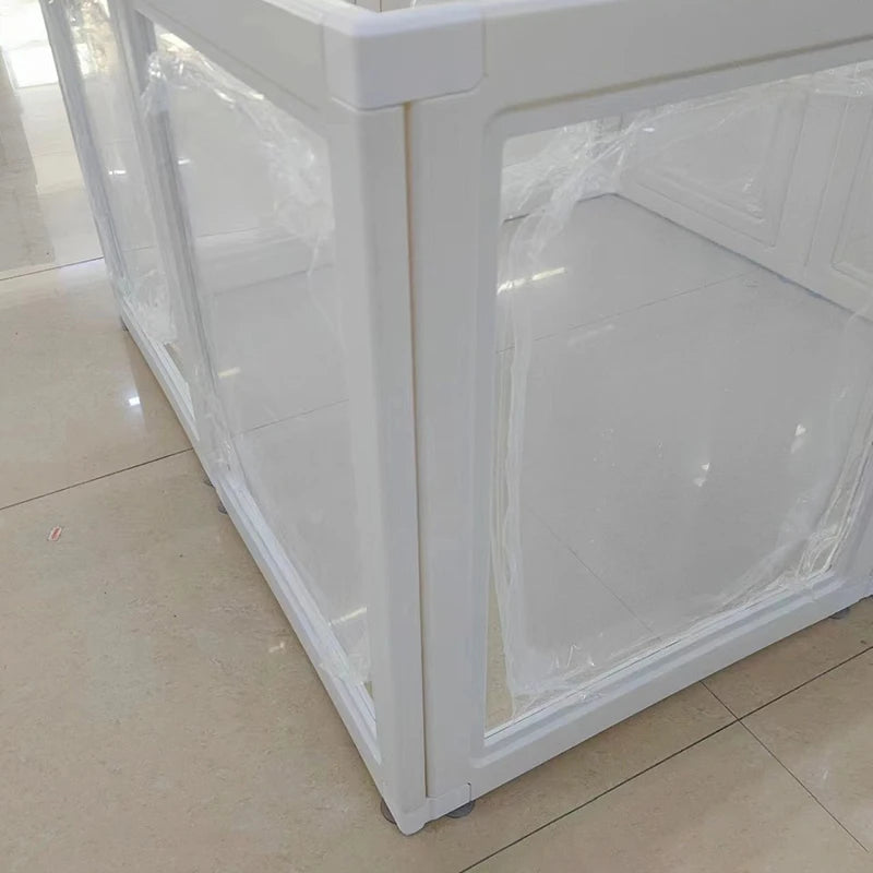Indoor Dog Fences Cages Backyard Transparent Dog Enclosure High Home Puppy Playpen Small Animals Crate Portable Pet Corral PawPrint Treasures