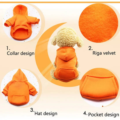 Pet Dog Clothes For Small Dogs Clothing Warm Clothing for Dogs Coat Puppy Outfit Pet Clothes for Large Dog Hoodies Chihuahua PawPrint Treasures