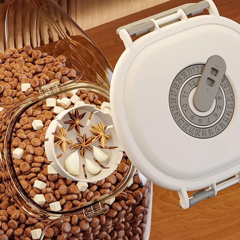 Large Capacity Pet Food Storage Tank Cat Dog Food Storage Bucket Thickened Sealed Moisture-proof Organizer Insectproof Container