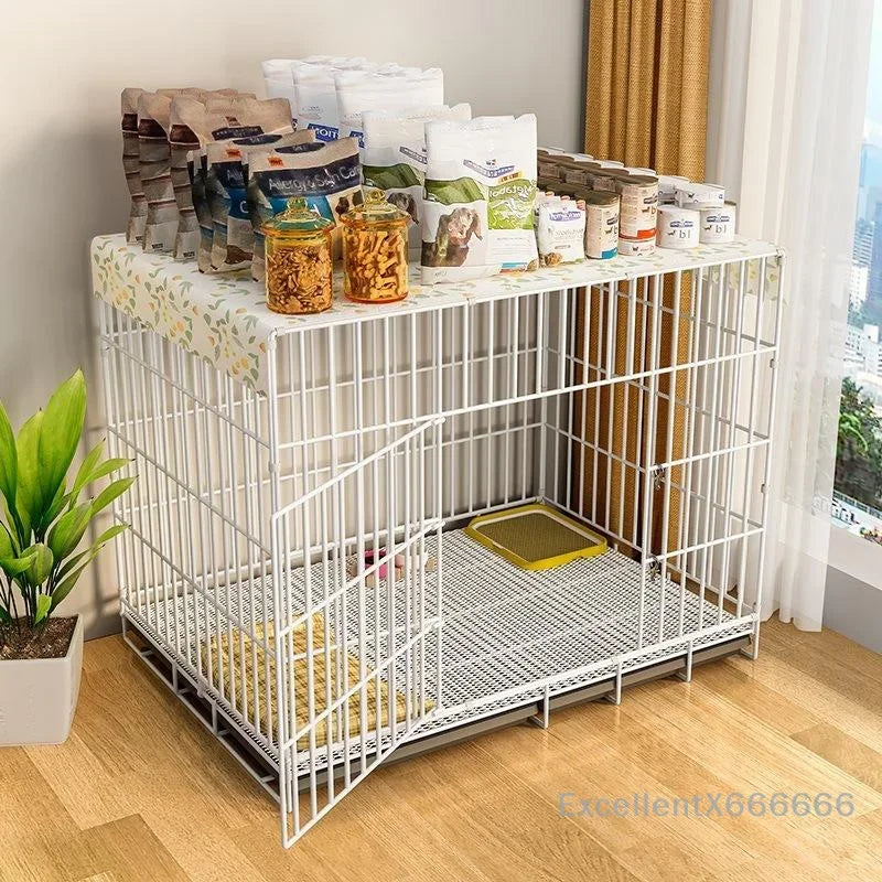 Large Space House For Dogs Pet Supplies Pet Villa Dog Cage With Toilet Tray Puppy House Iron Mesh Dog Cage Indoor Duplex Luxury PawPrint Treasures