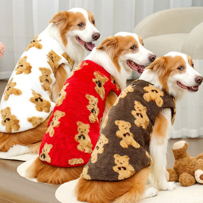 M-7XL Pet Warm Flannel Clothes Winter Dog Cat Coat Pet Clothes 5-35kg Bichon French Bulldog Clothes Pajamas PawPrint Treasures