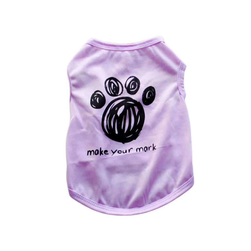 Security Clothing for Dogs Summer Pet Clothes Vest for Small Dogs Chihuahua Yorkshire Puppy Cats Low Price Pets T-shirt Costume PawPrint Treasures
